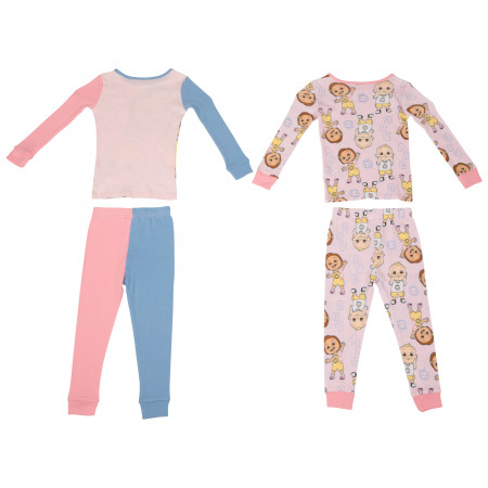 Cocomelon The ABCs Toddler Long Sleeve 4-Piece Pajama Set